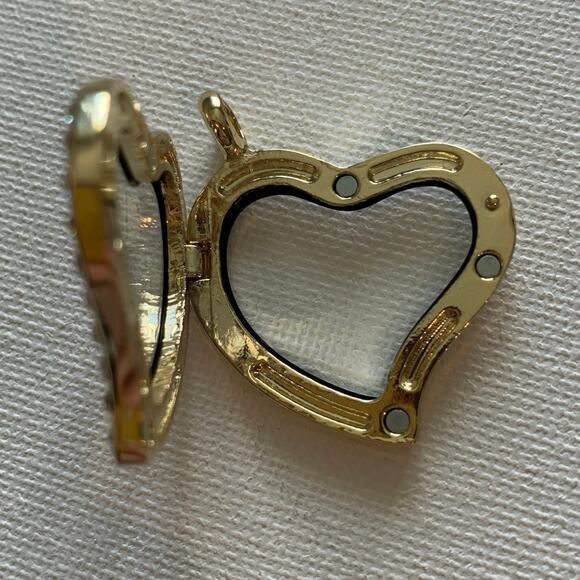 Lot of 10 Pc Assorted Pave Floating Lockets/Pendants Keepsake Jewelry Supplies - Picture 5 of 10